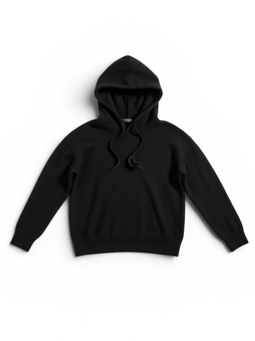 CAARA | Cashmere Cropped Hoodie Pullover Lounge | Black | Size: M